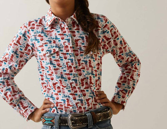 Ariat - Blazin' Boots Bling Crystal Snap Shirt