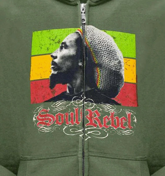 Bob Marley - Men's Rebel Zip Hoodie
