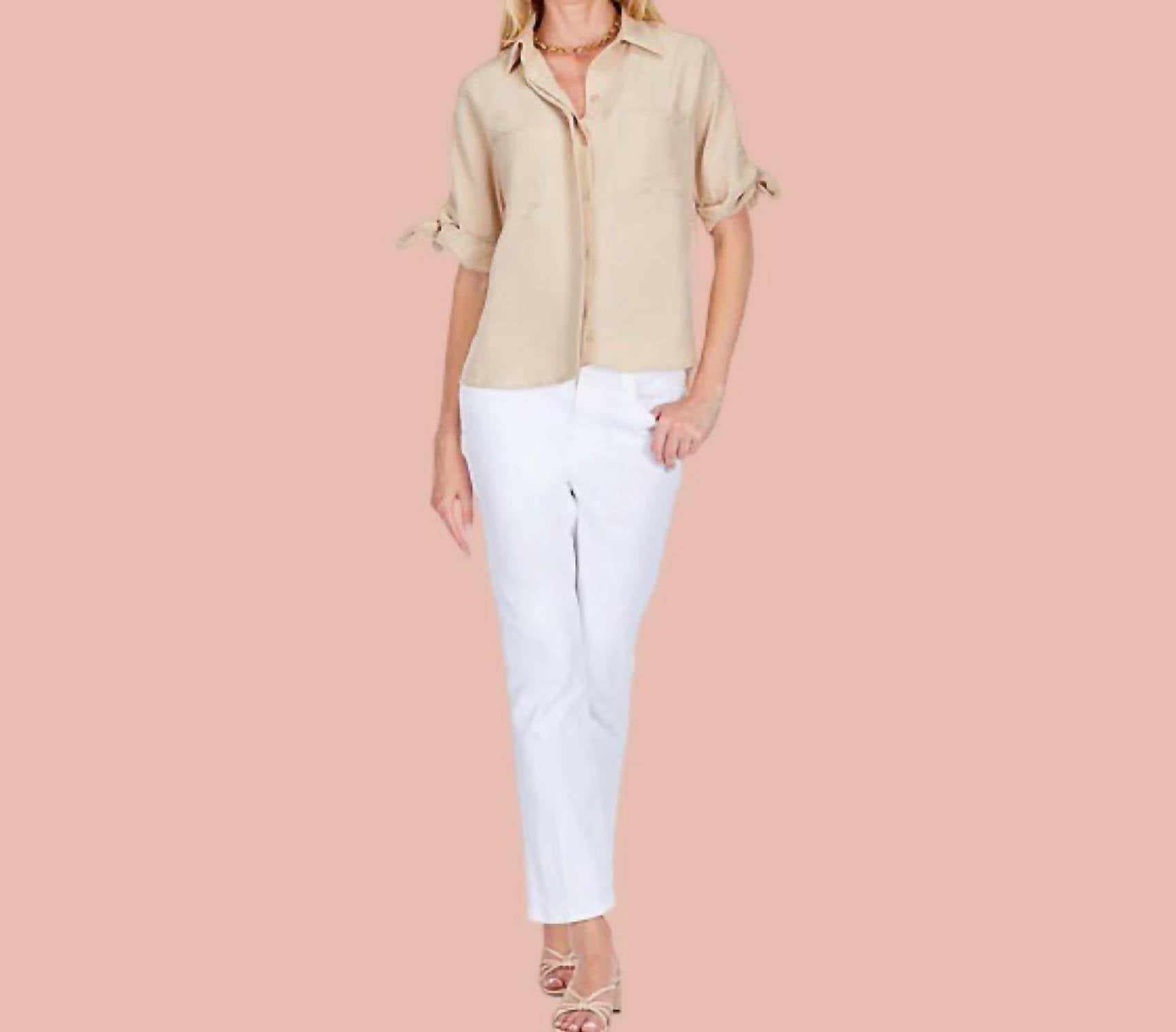 Joy Joy - Tie Sleeve Shirt