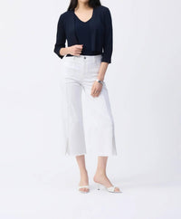 Joseph Ribkoff - Pearl Accent 3/4 Sleeve Cropped Cover-up