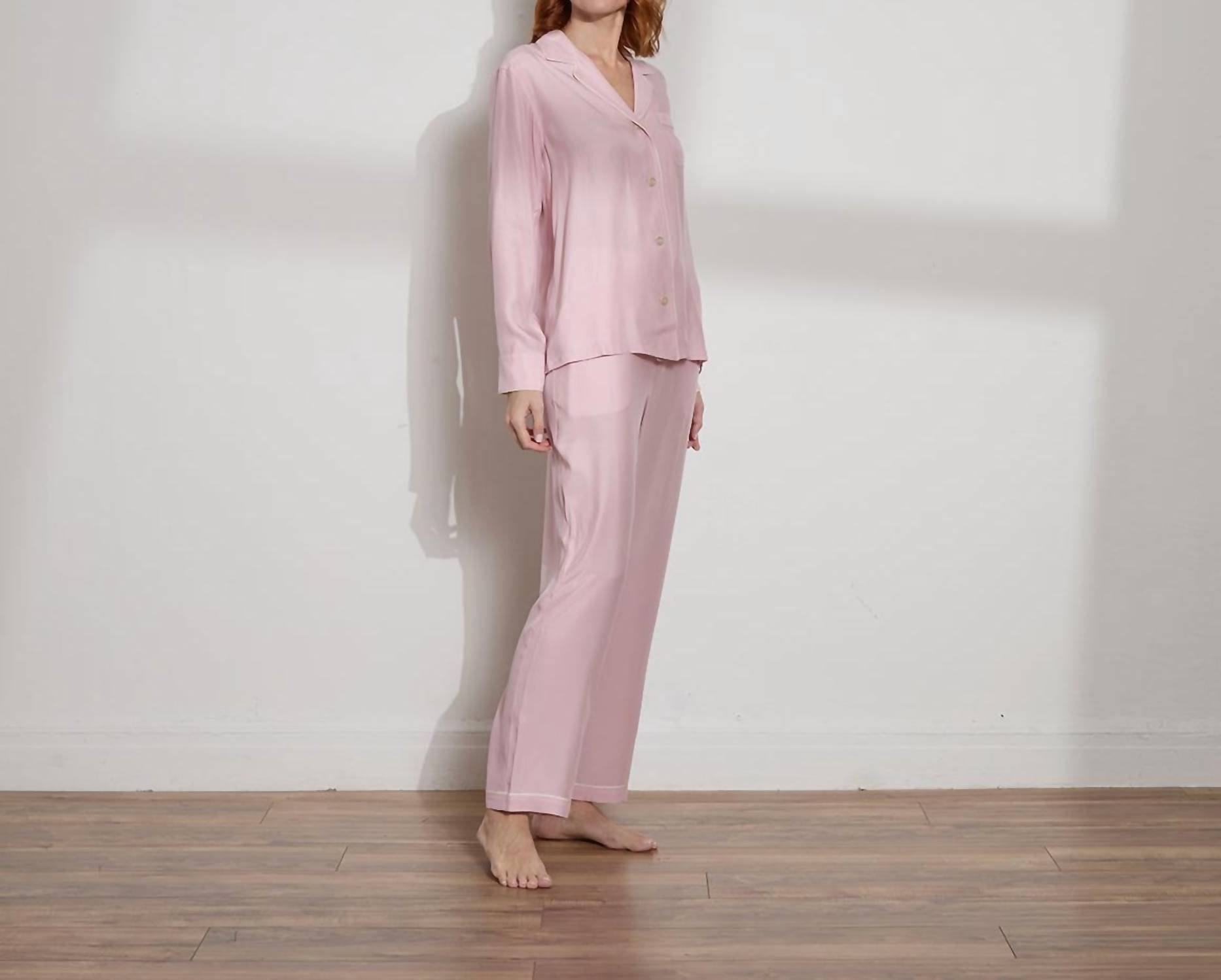 The Sleep Code - Women's Washable Silk Long Pj Set