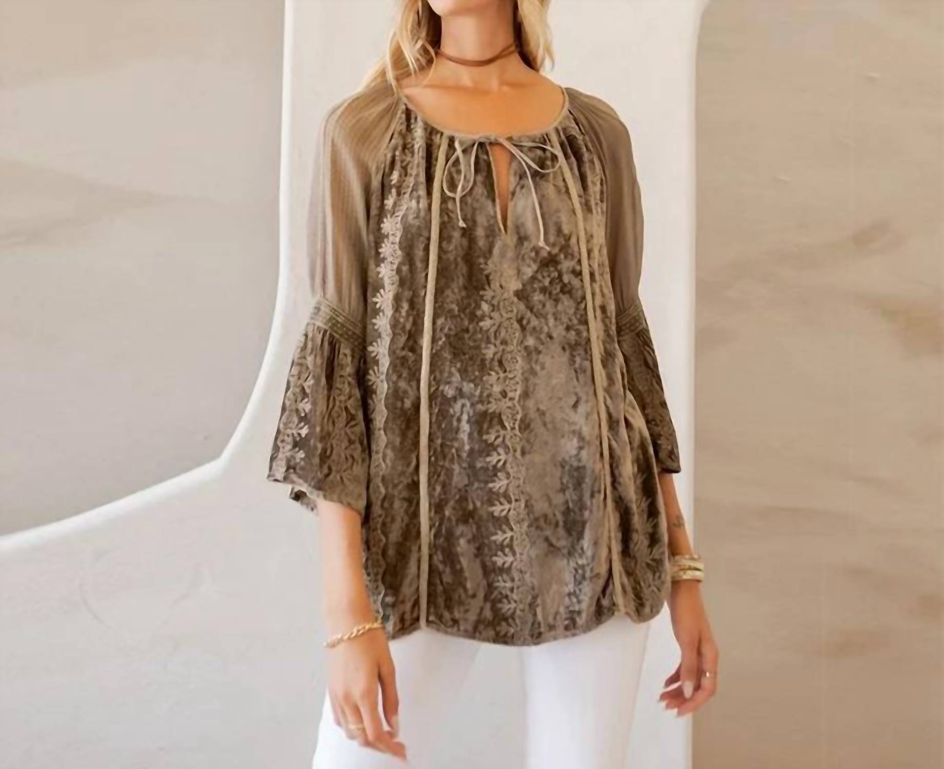 Young Threads - Patchwork Peasant Top