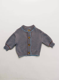 Claude & Co - Girl's Emil Coco Sky Stripe Cardigan