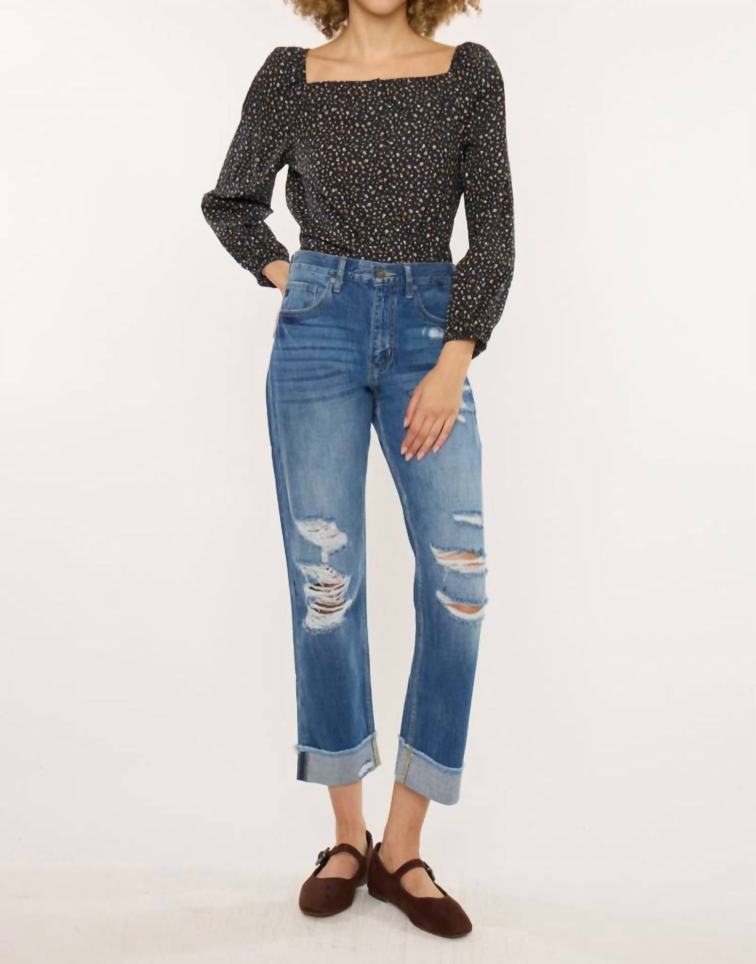 Kancan - Eloise Essentials High Rise Straight Leg Jeans