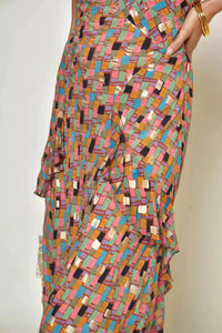 RIXO Women's Evie Dress in klimt stamp foil dahlia - women's dress - view 4