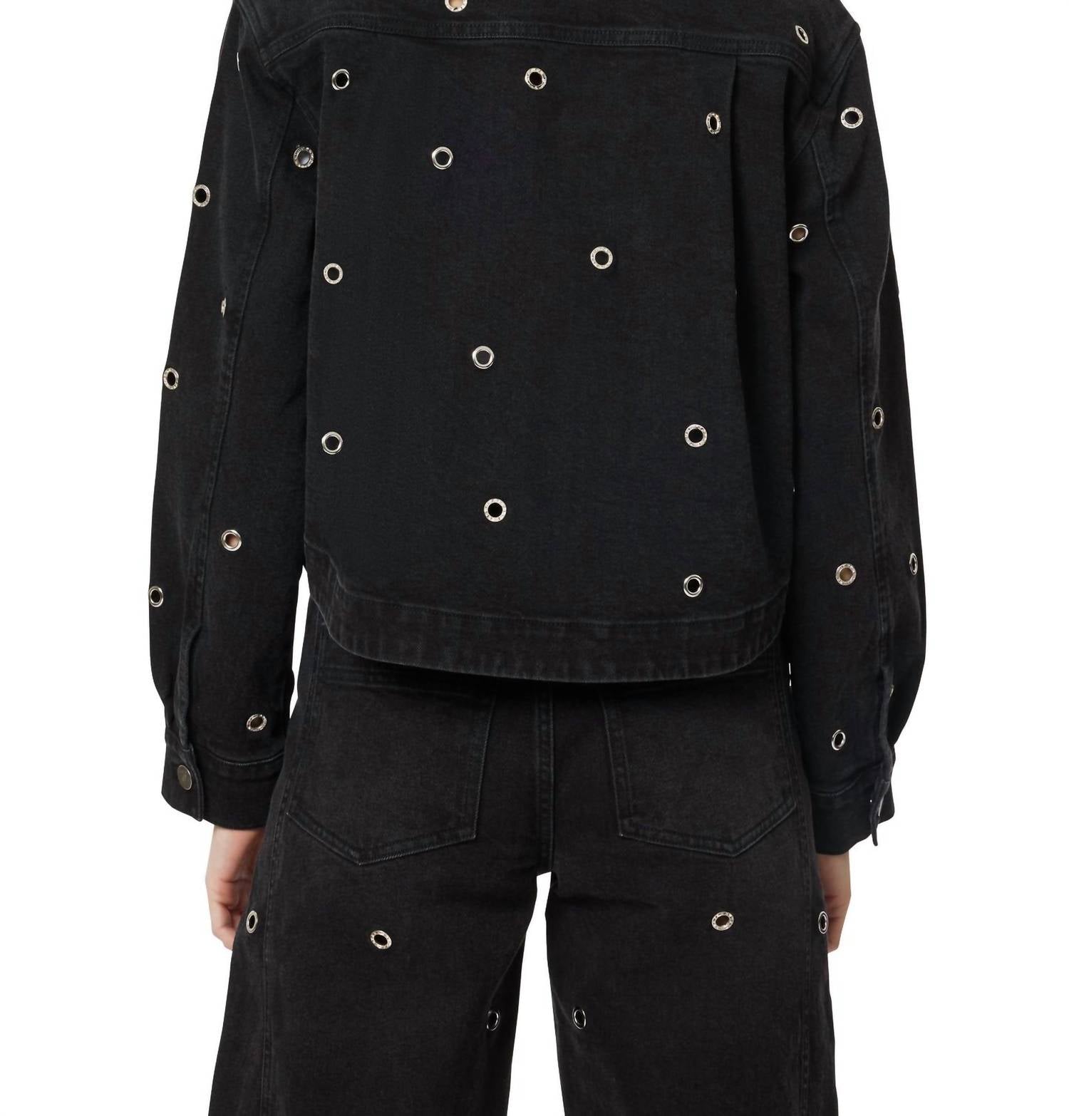 Habitual - Embellished Cropped Swingy Oversized Jacket