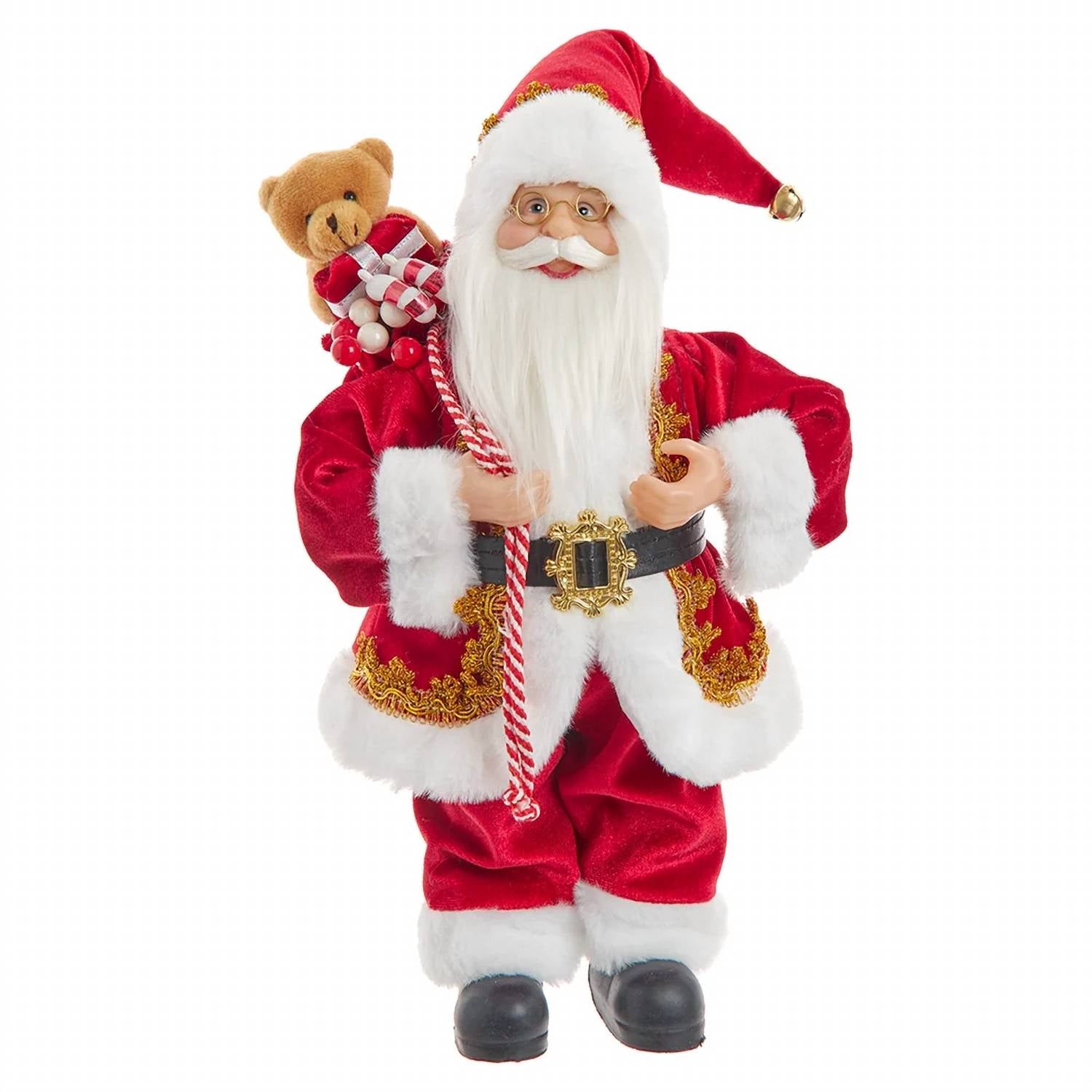 Kurt S. Adler - Standing Christmas Santa with Sack 12"