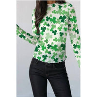 Aapparella - Lucky Clover Mesh Long Sleeve Top