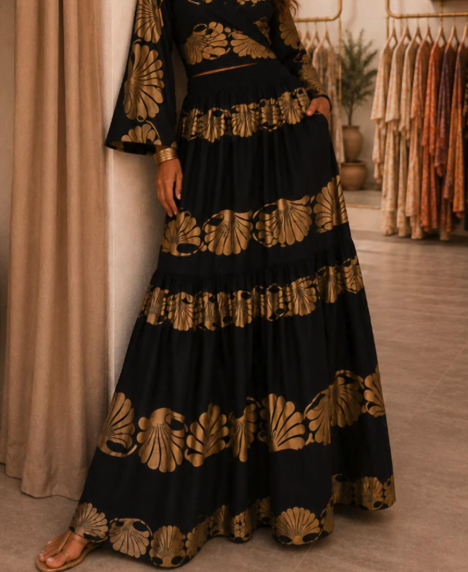 Mystery Resort - Seashell Dreams Maxi Skirt Set
