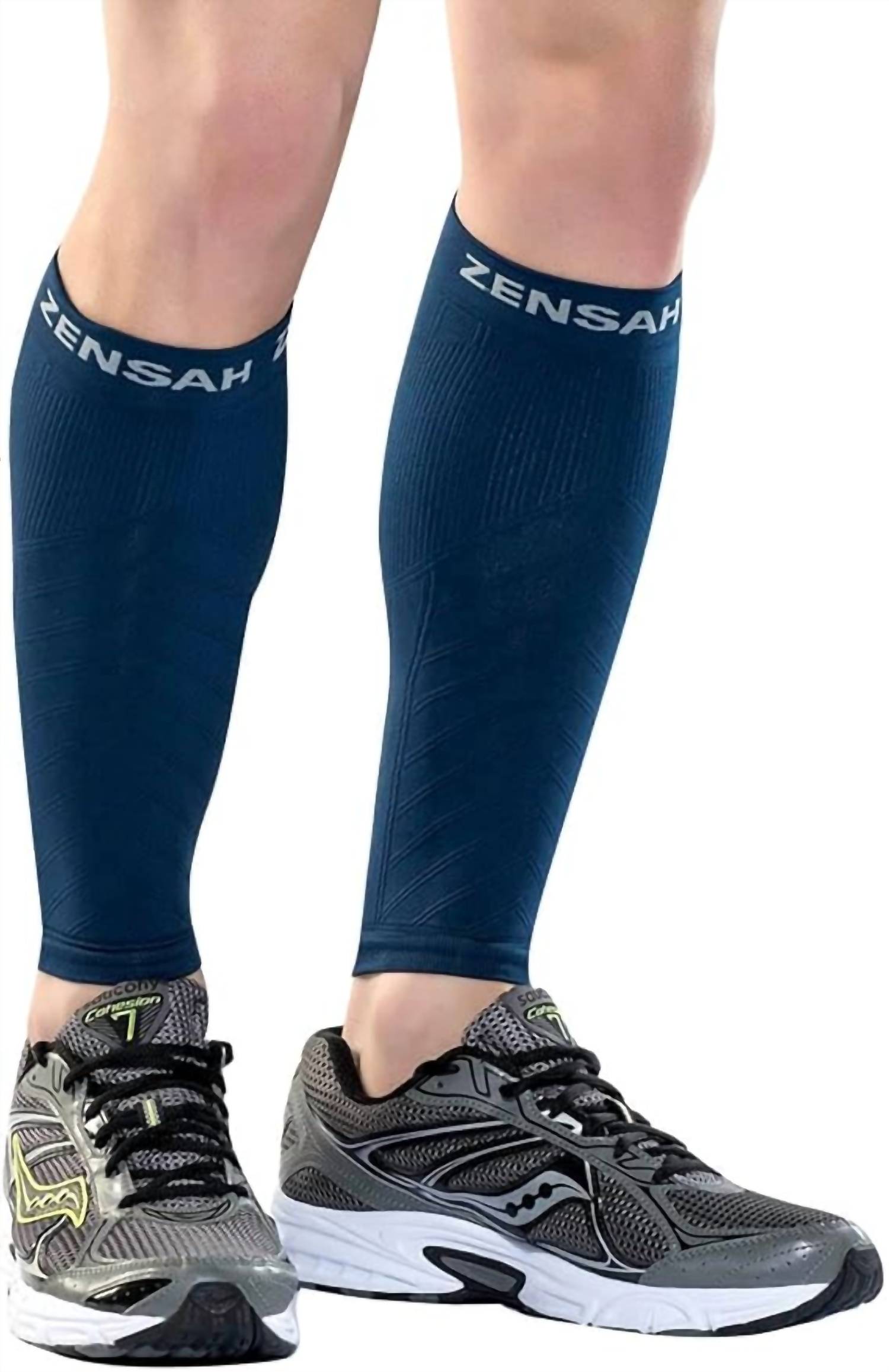 Zensah Print Compression Leg Sleeves in bicycles navy - men's item
