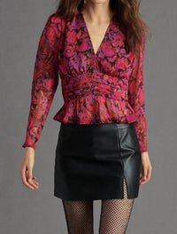 STEVE MADDEN Azura Top in fuchsia - women's blouse