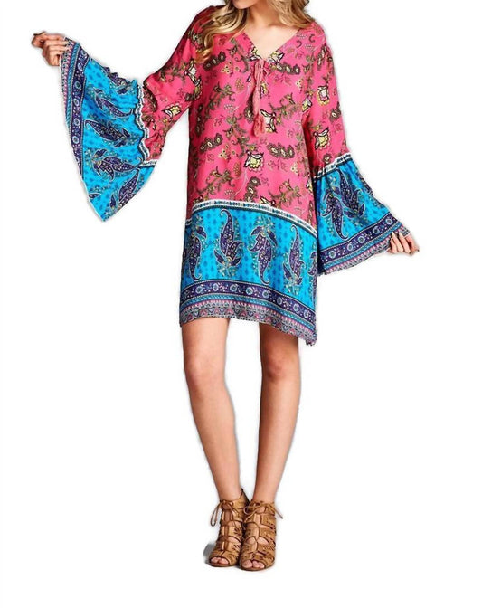 Velzera - Paisley Bell Sleeve Dress