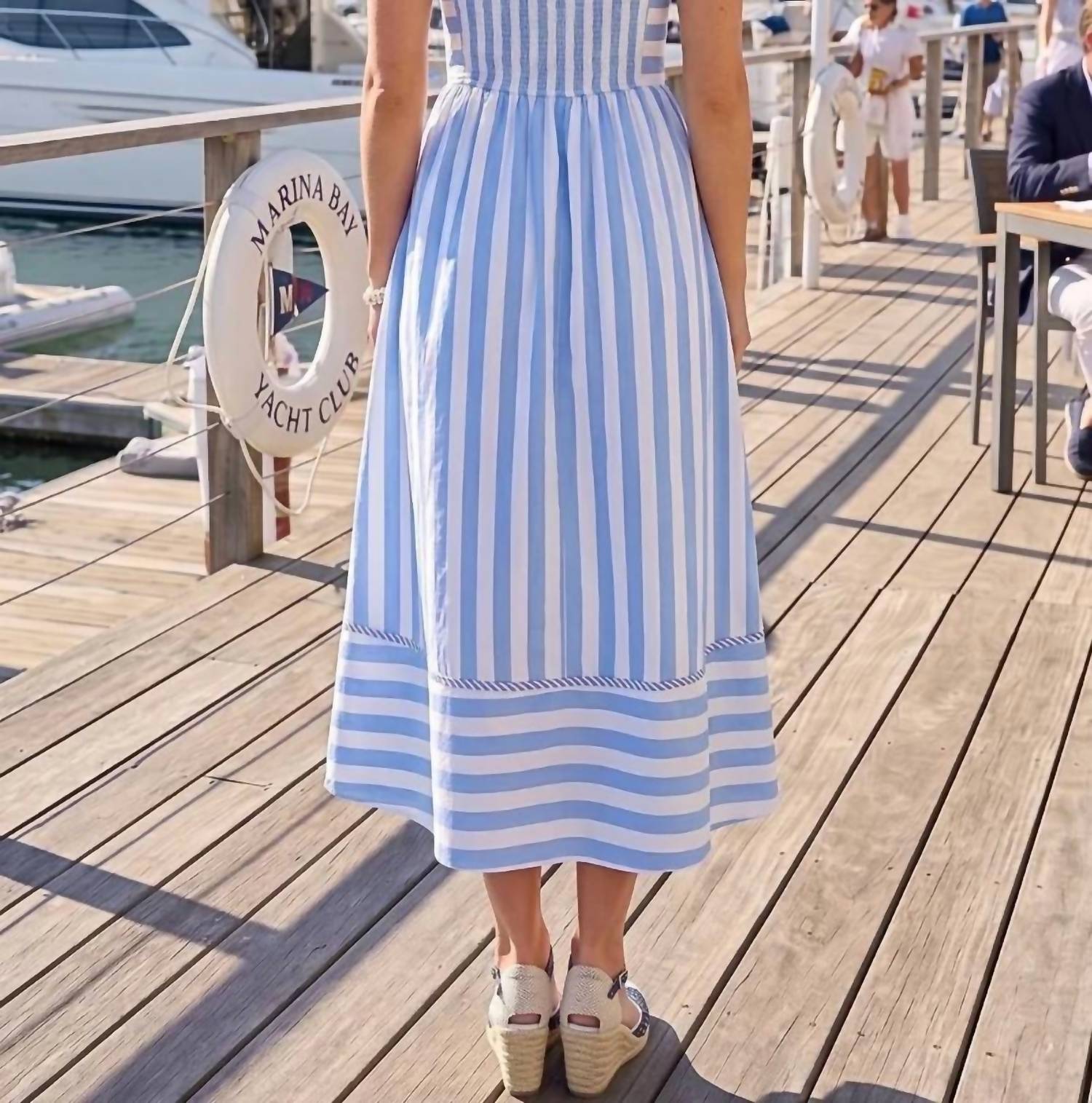 Entro - Jackie Striped Midi Dress