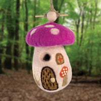 Dzi Handmade - Wild Woolies Birdhouse Magic Mushroom