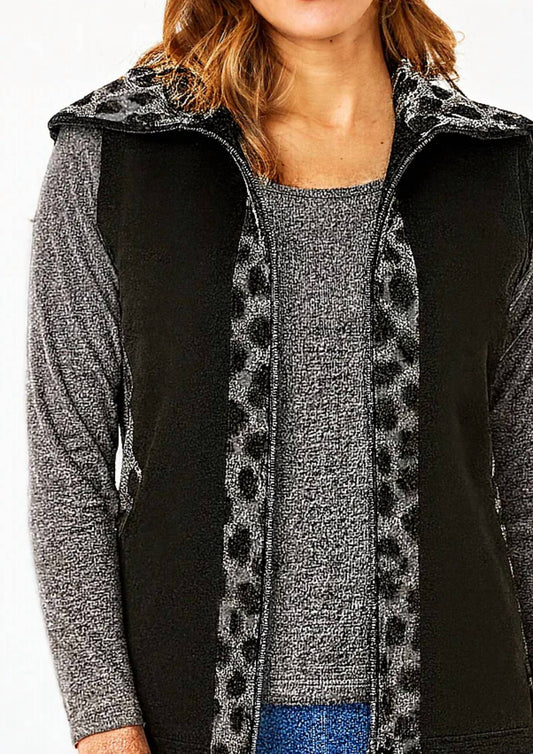 Angel Apparel - Leopard Zip Vest