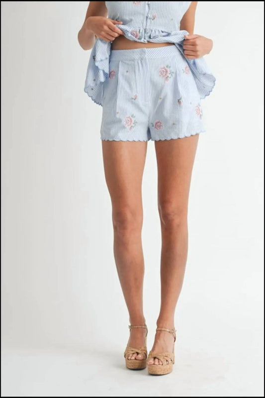 Mable - Embroidered Shorts