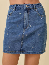 Mainstrip - Ribbons Pattern Mini Skirt