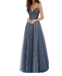 JOVANI Lace Skirt Dress in grey - women's dress