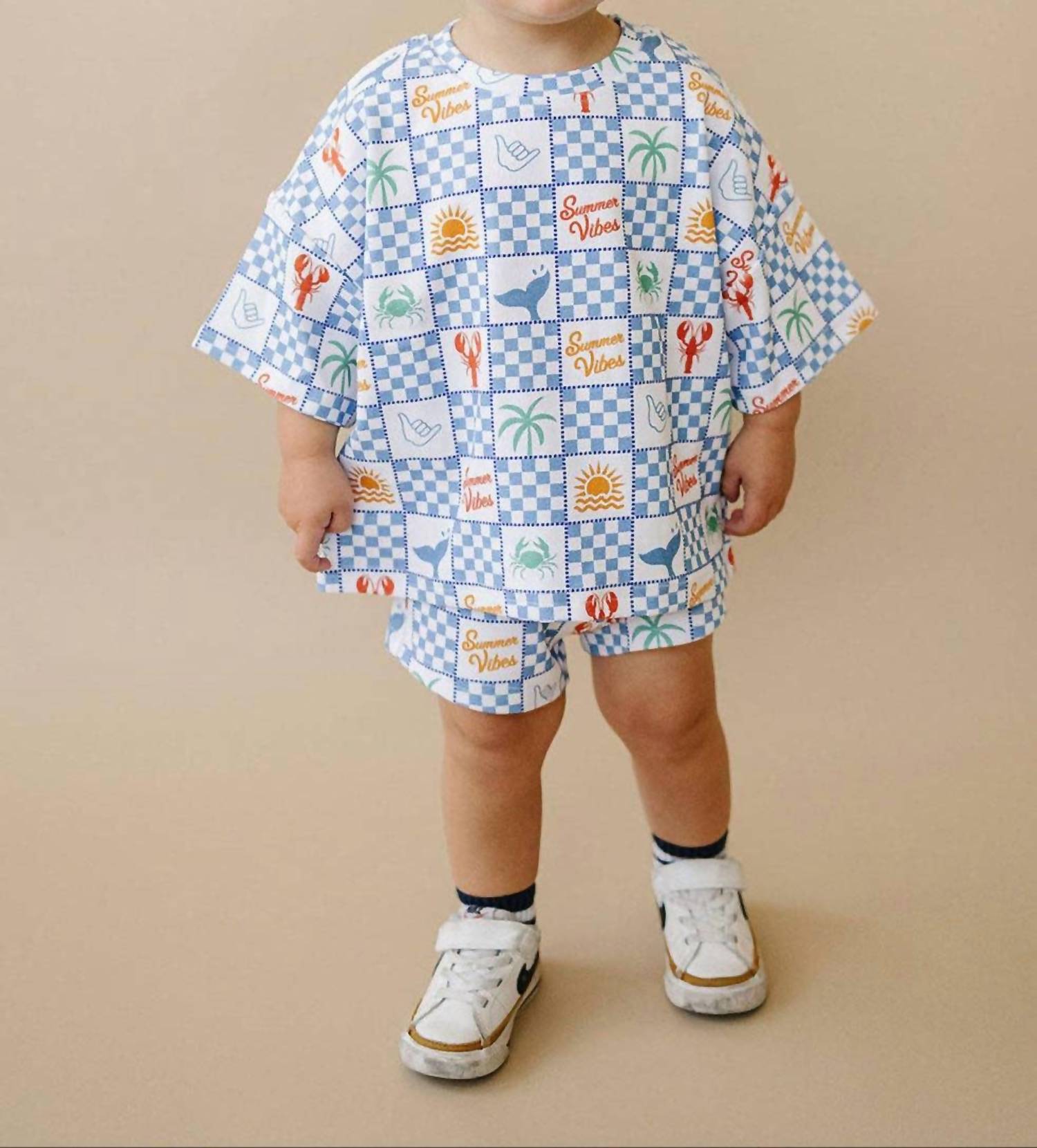 Lucky Panda Kids - Kids Ocean Life Short Set