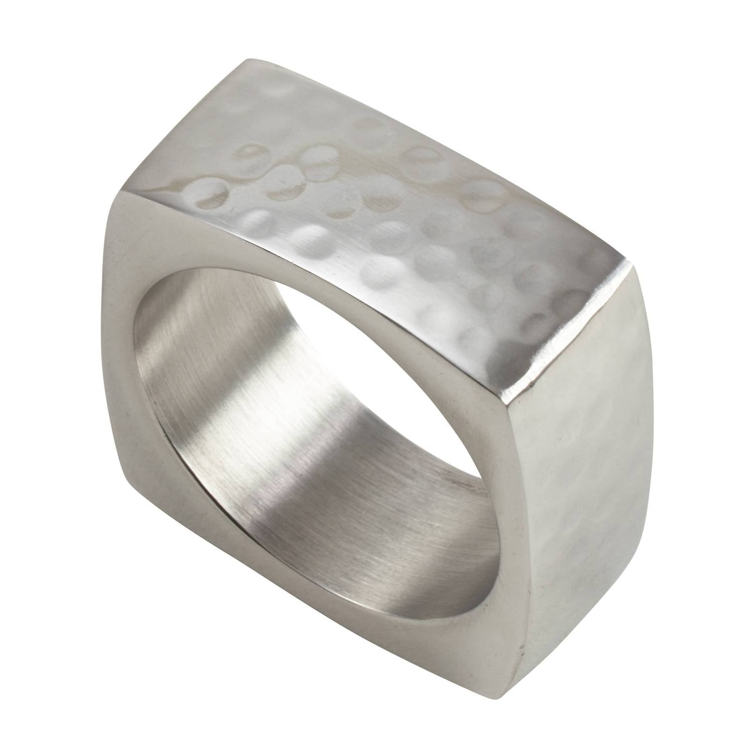 Saro Lifestyle - Hammered Napkin Ring - Set Of 4