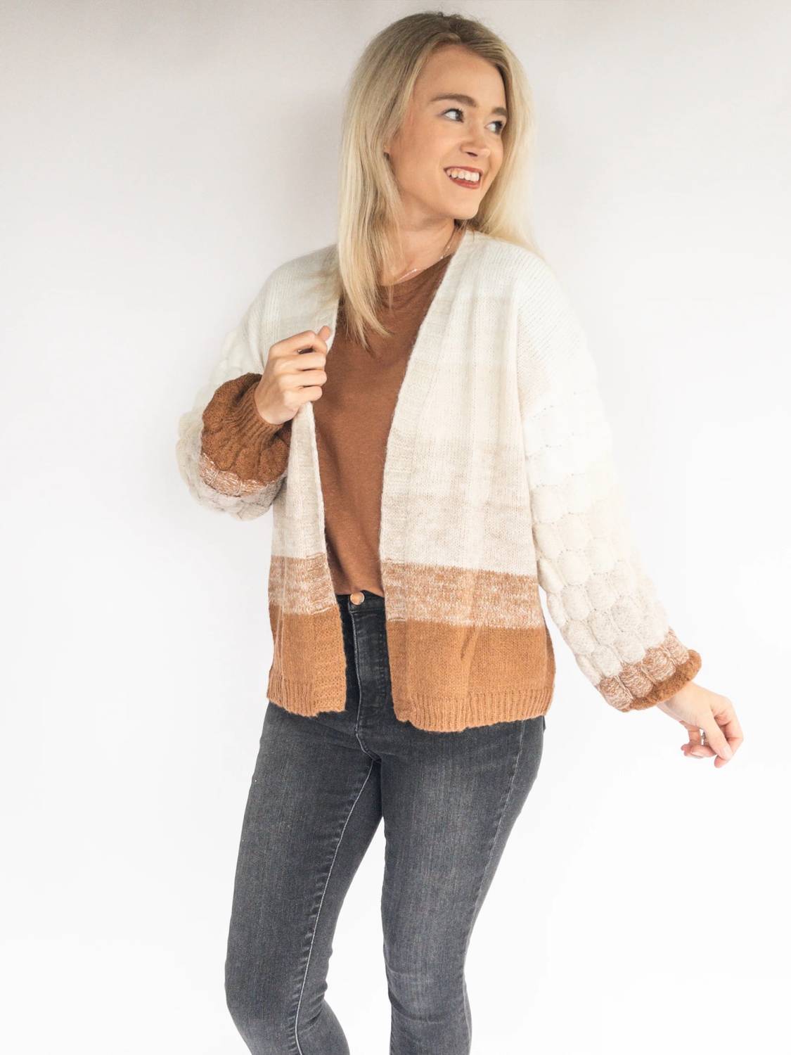 Madelyn - Ombre Open-front Cardigan
