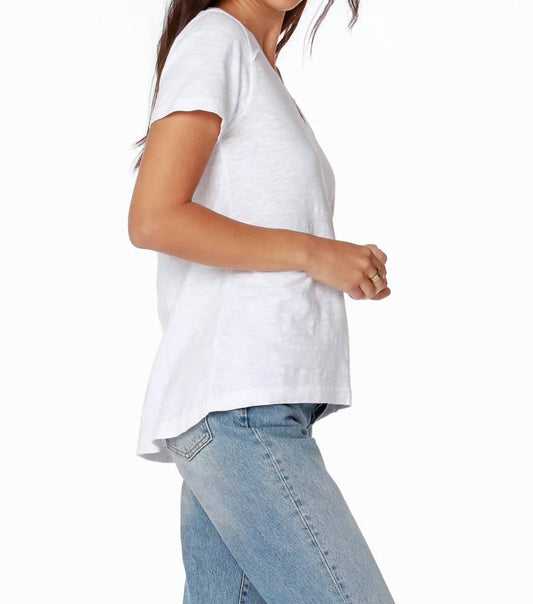 Bobi - Shoulder Seam V Neck Tee