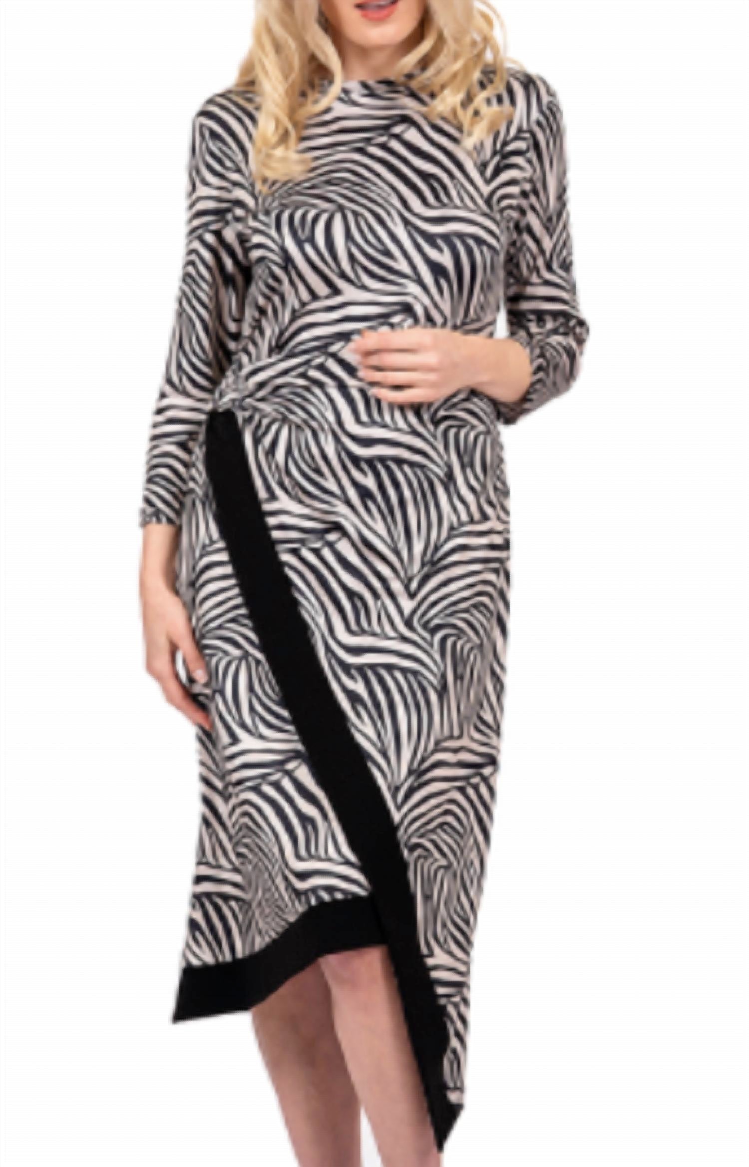Scapa - Printed Asymmetric Midi Dress