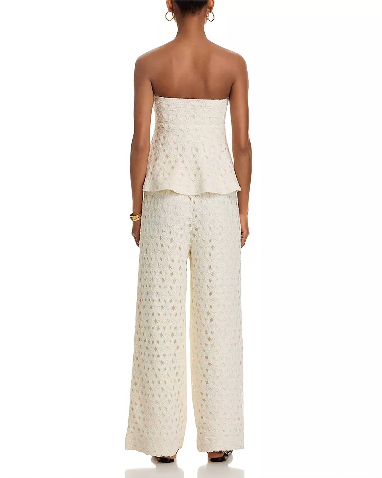 Line And Dot - Bowen Crocheted Pant