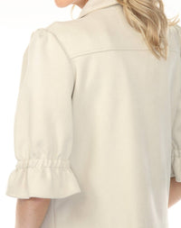 Joseph Ribkoff - Zip Front Puff Sleeve Jacket