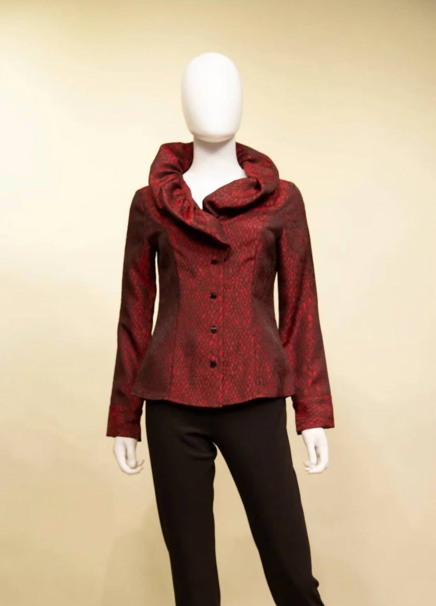 Samuel Dong - Women's Wired Collar Blouse
