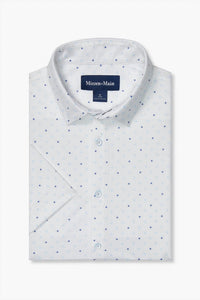 Mizzen + Main Halyard Short Sleeve Shirt in seasonal white dot - men's t-shirt - view 5