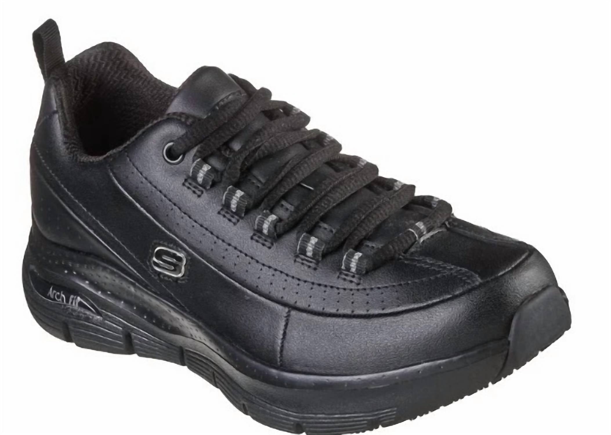 Skechers Women's Arch Fit Trickle Sr Sneakers in black - women's sneaker - detail view