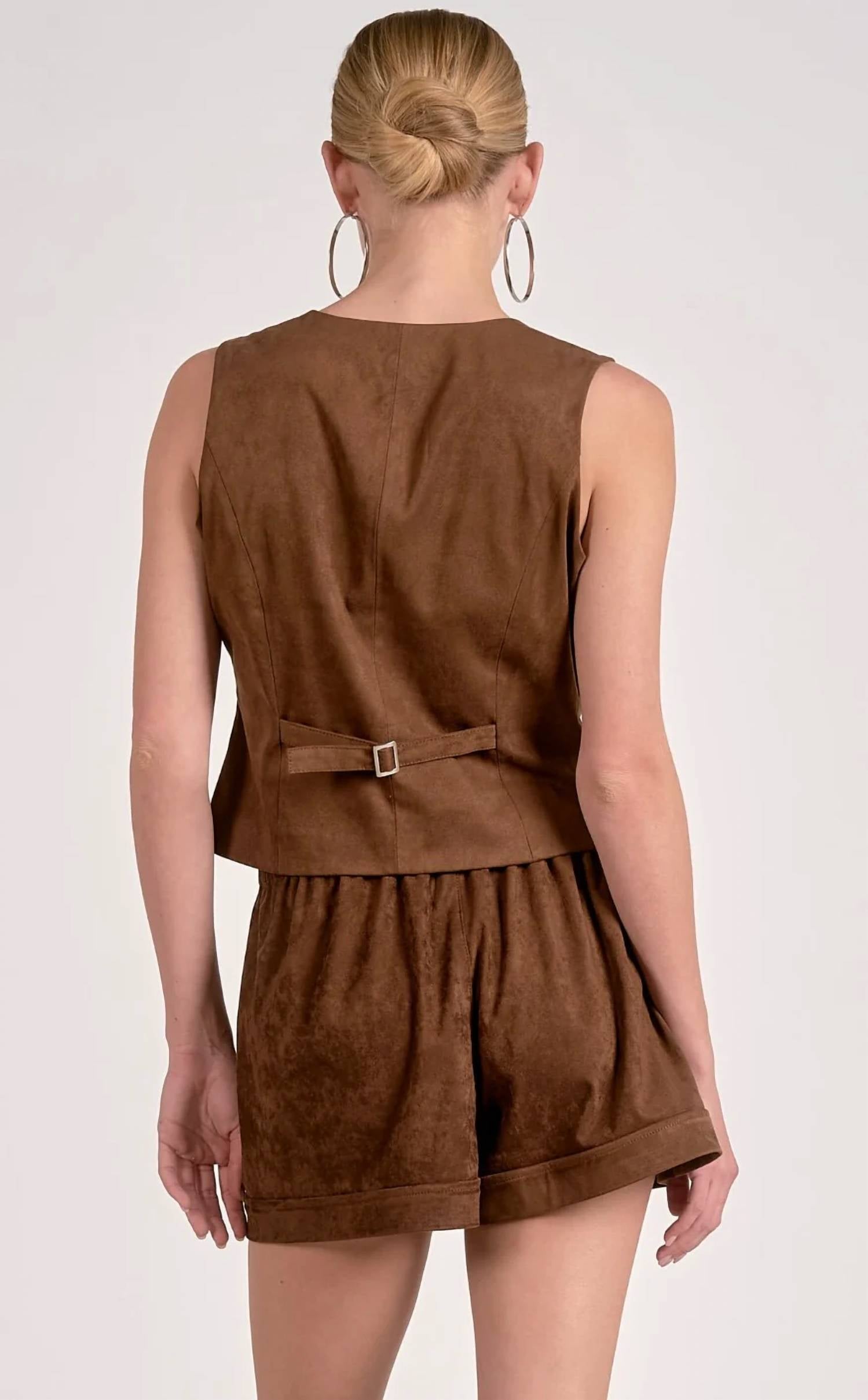 Elan - Monica Faux Suede Vest