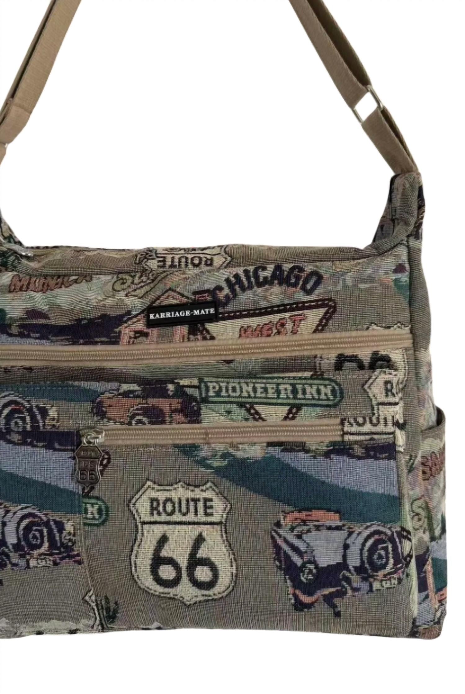 Route 66 - Unisex Tapestry Crossbody Bag