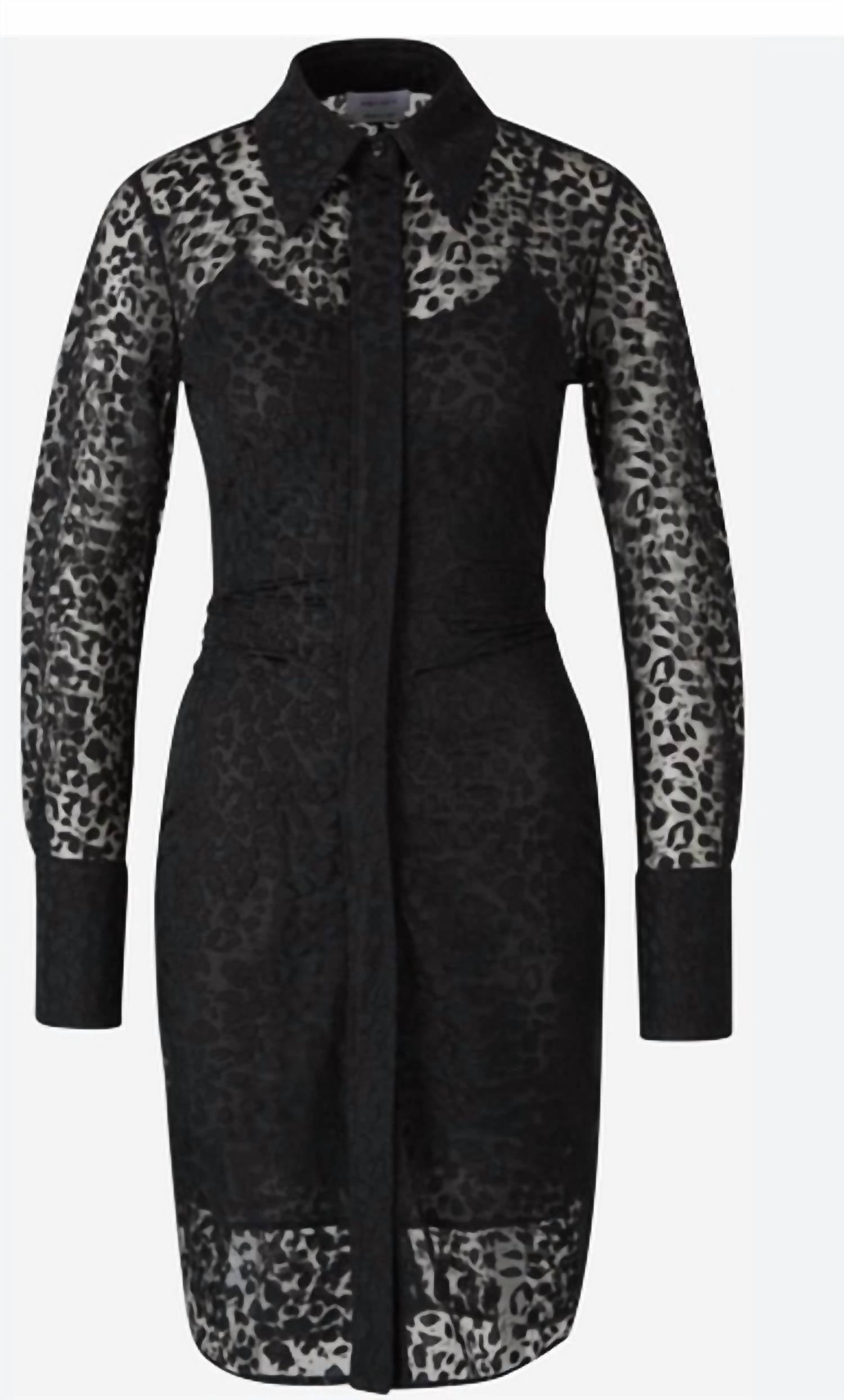 Alexander Mcqueen - Leopard Devore' Jersey Day Dress