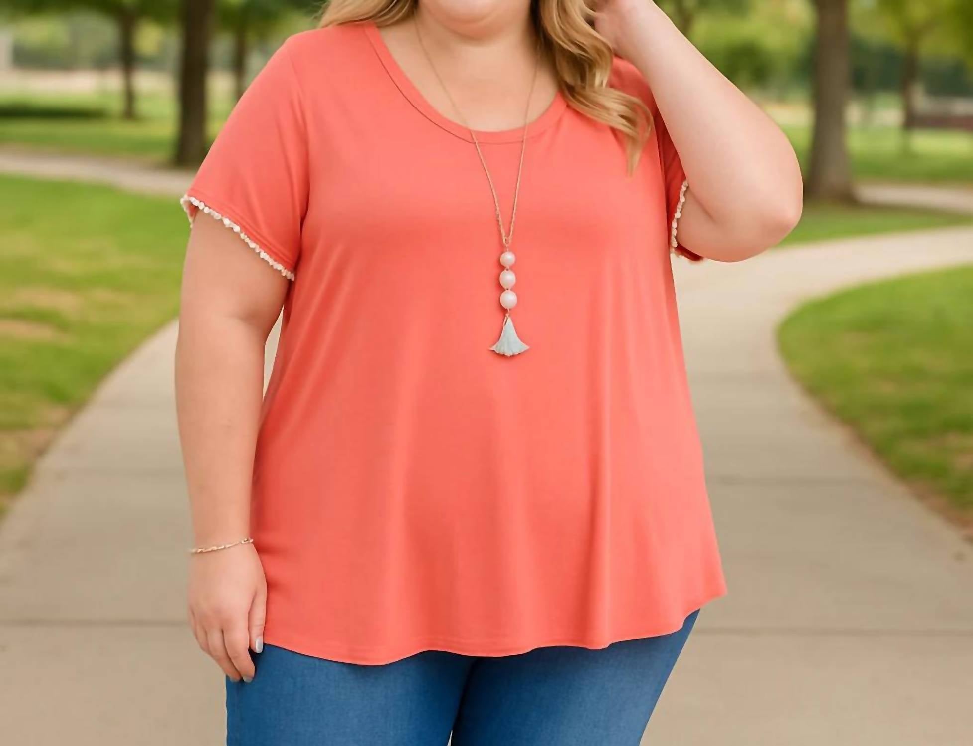 42Pops - Pom Pom Detail Tee - Plus