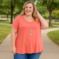 42Pops - Pom Pom Detail Tee - Plus