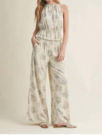 MIOU MUSE Greta Print Sleeveless Top in grey - women's blouse - view 4