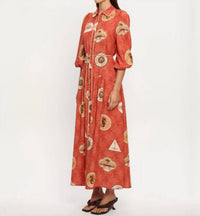 KIVARI Vacanza Maxi Dress in red - women's dress - alternate view