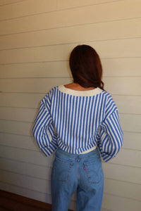 Act Pretty - V-neck Striped Sweater