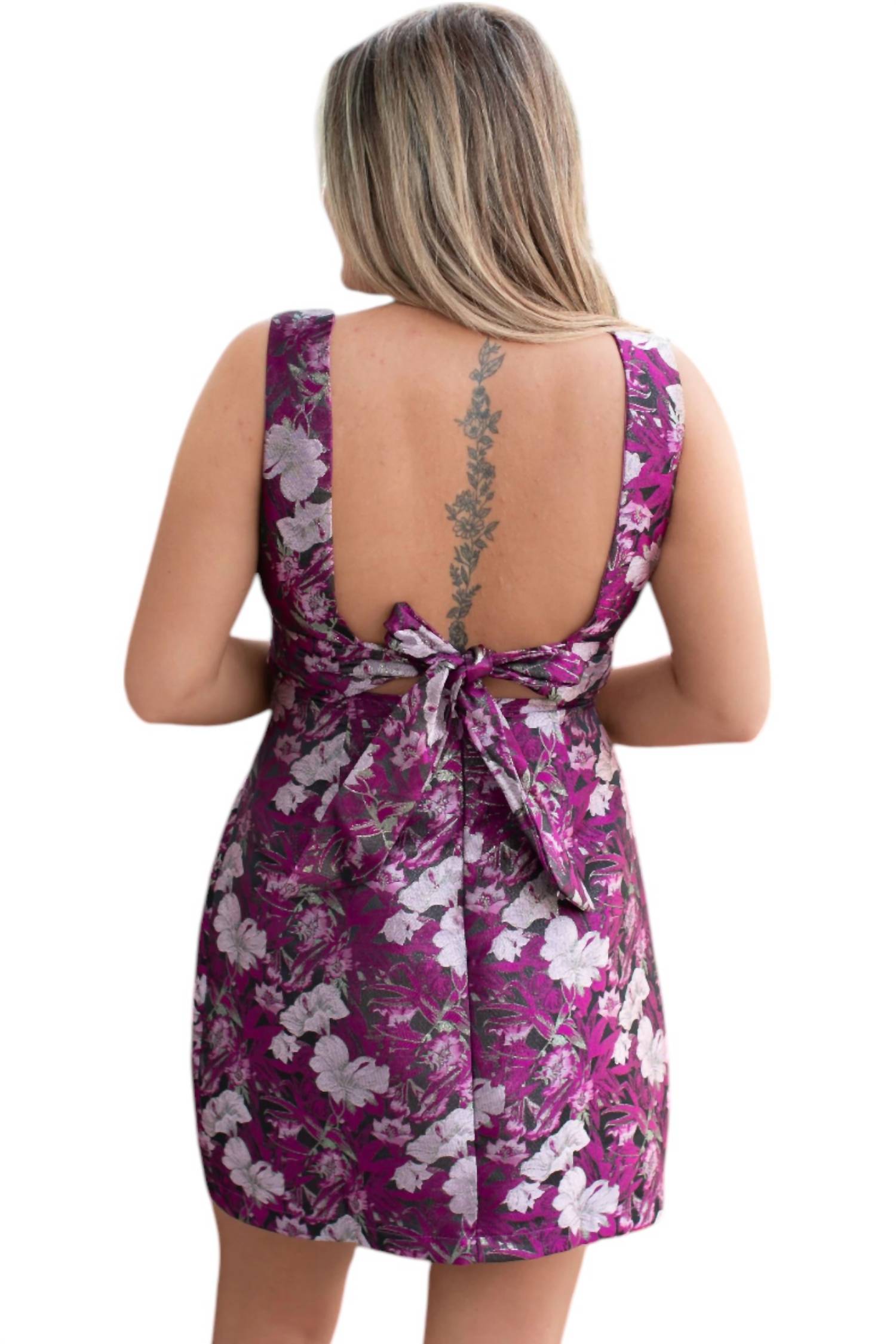 B.Right - Floral Jacquard Dress