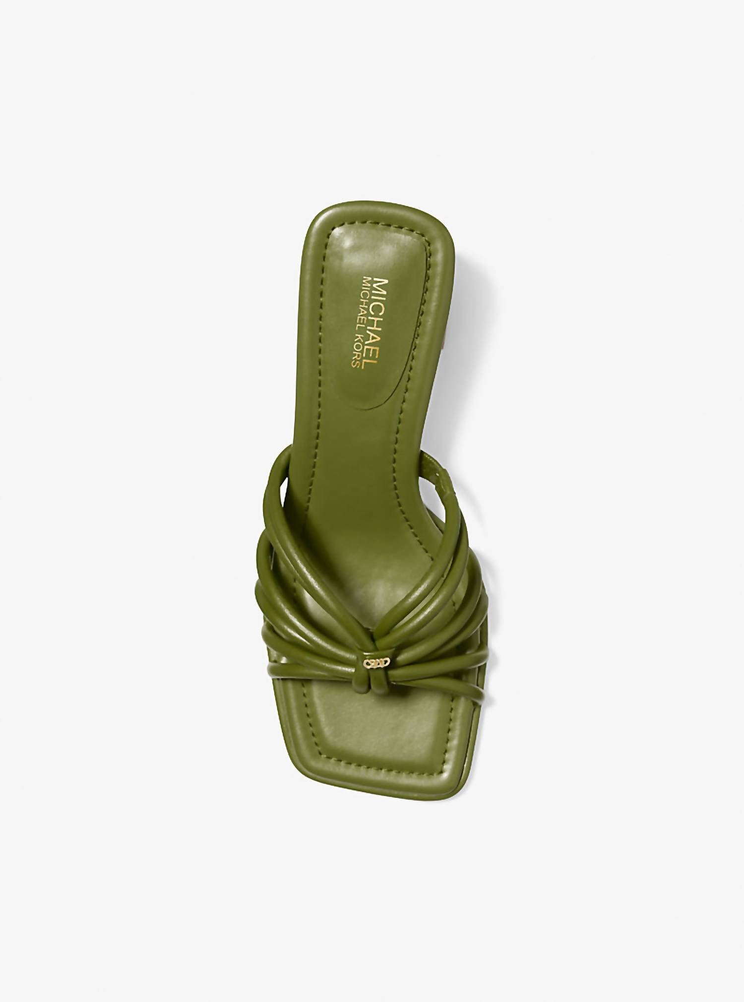 Michael Kors - Women's Astra Leather Mule Heeled Sandals