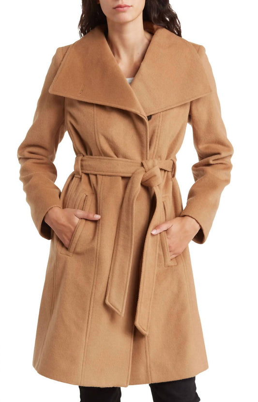 Michael Kors - Wool Belted Wrap Solid Coat