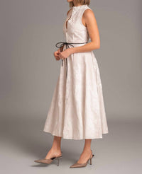 Beatrice .B - Textured floral button front dress