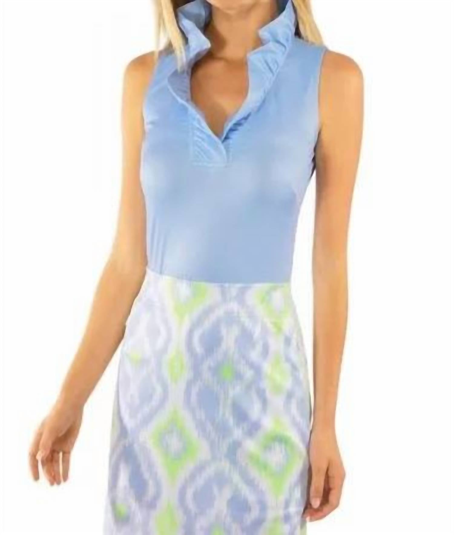 Gretchen Scott - Ruffle Neck Sleeveless Top