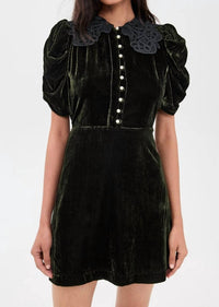 Sea - Norabelle Velvet Mini Dress