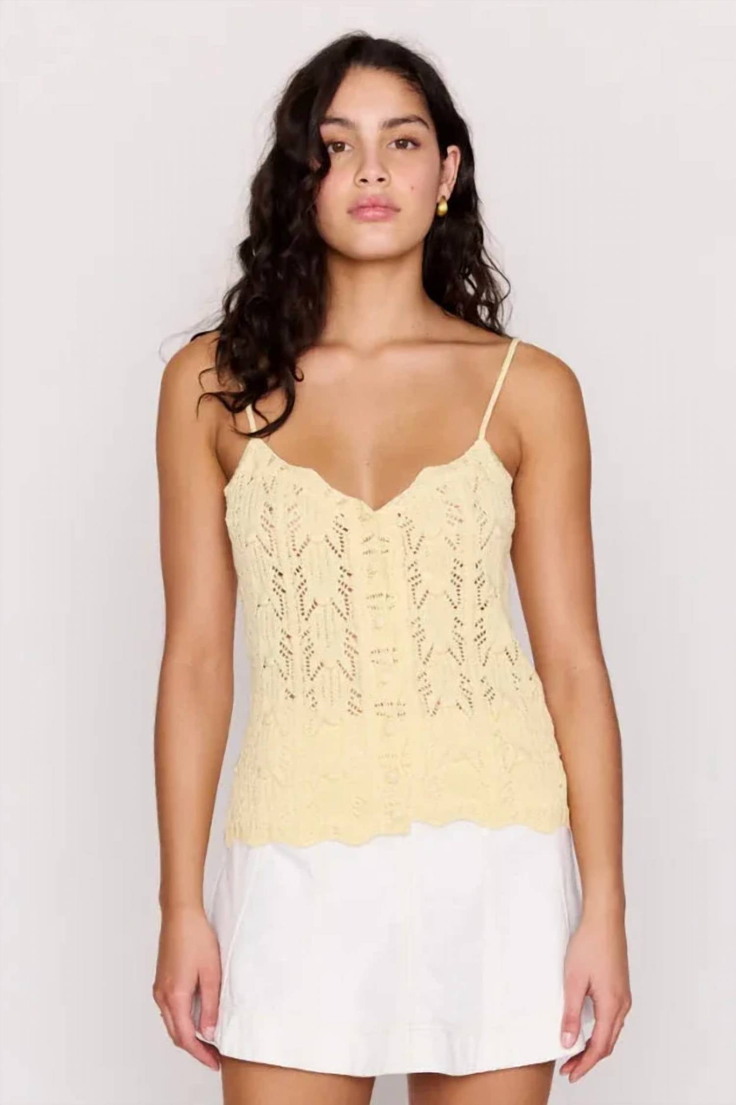 Minkpink - Sienna Pointelle Knit Cami Top