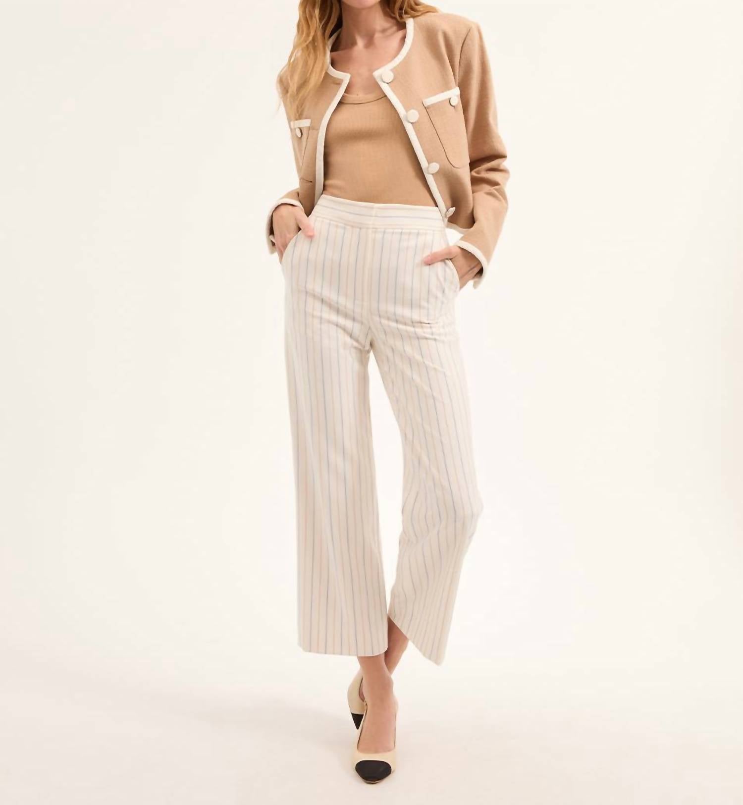 Veronica Beard - Brixton Pinstriped Pant