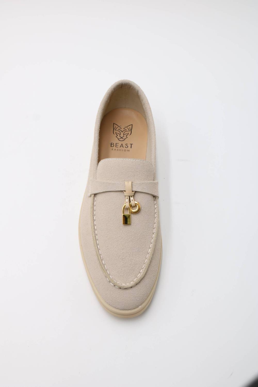 BEAST FASHION Women's Charlie Accent Loafers in sand - women's flats - alternate view