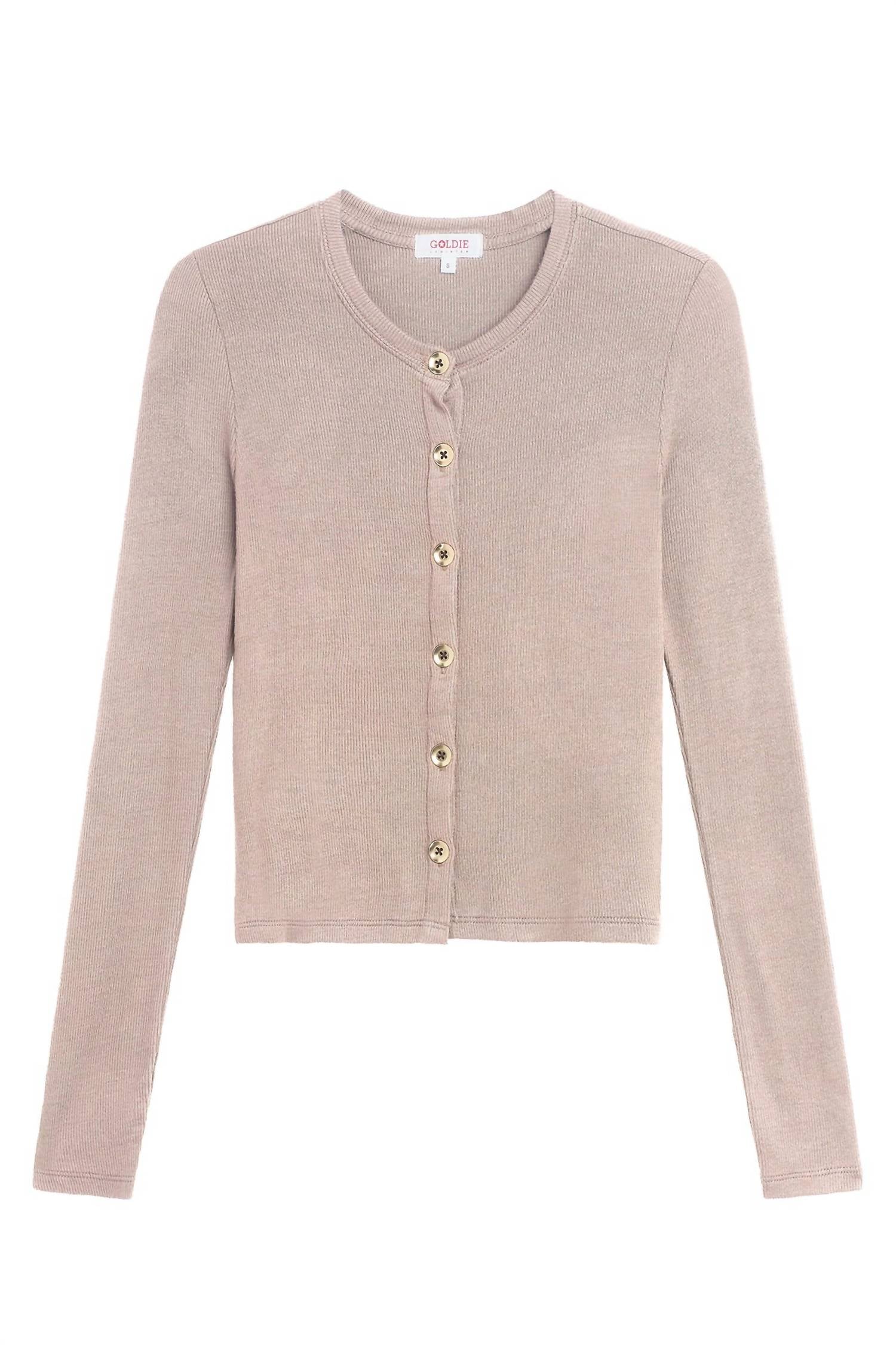 Goldie - Marina Ribbed Crop Cardigan